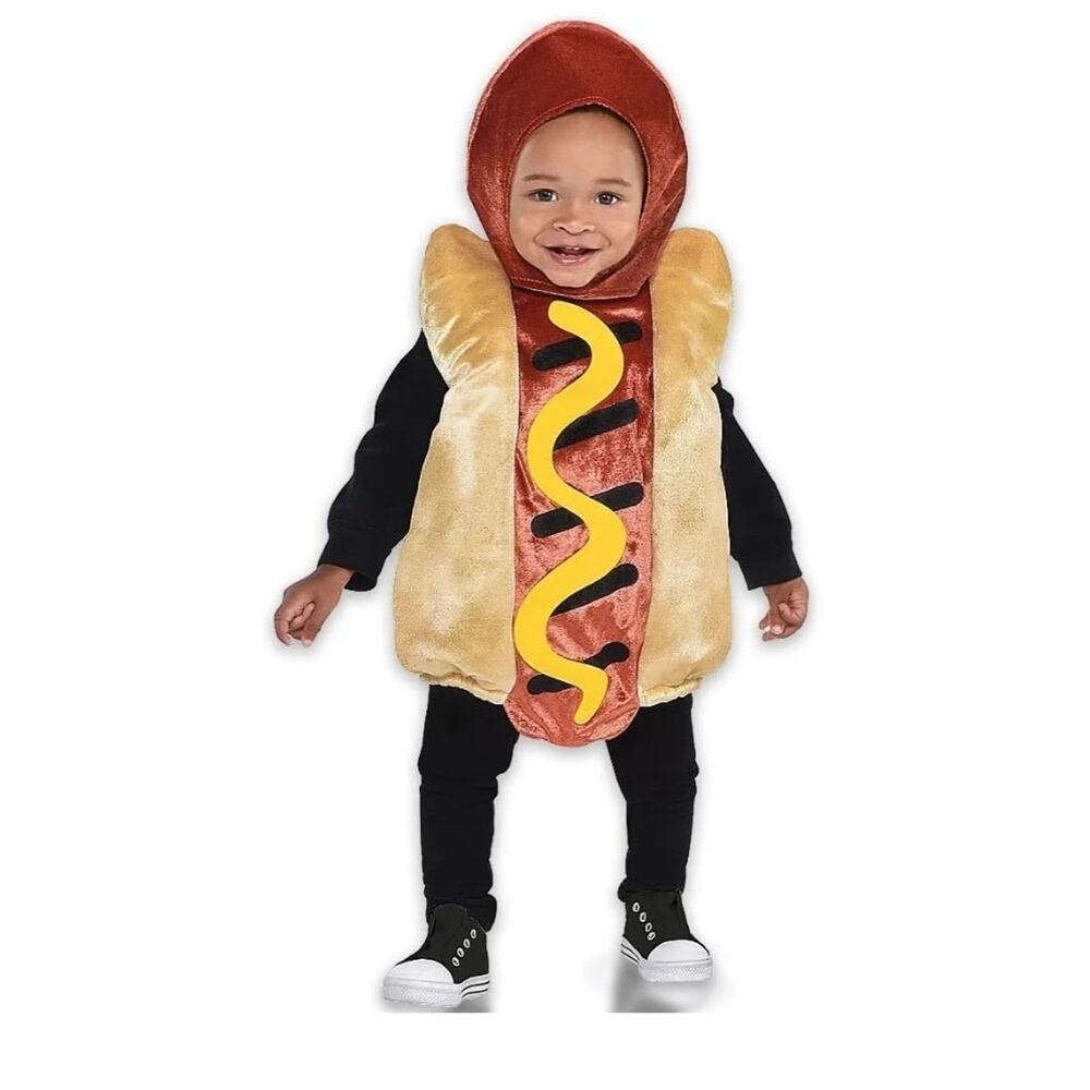 Amscan Multicolor Velvet Kids Baby Mini Hot Dog Halloween Costume 18-24 Months